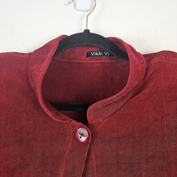 VIKKI VI Plus Classic Pant Set Size 1X Red Holiday Classic Christmas - Picture 4 of 15